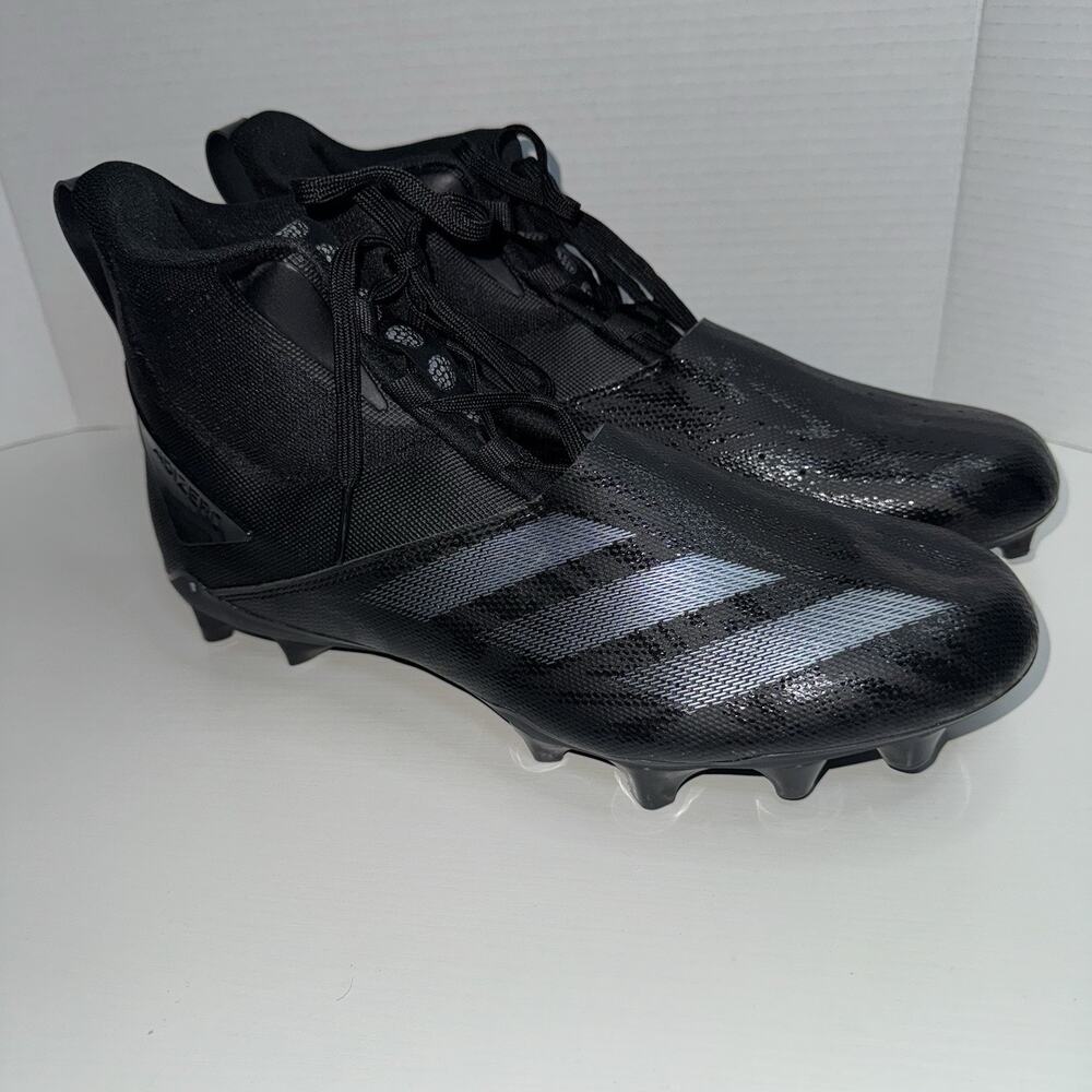 adidas Mens 11.5 ADIZERO Chaos Football High Top Black Football Cleat ID9103 NEW